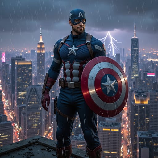 AI generated image - captain america