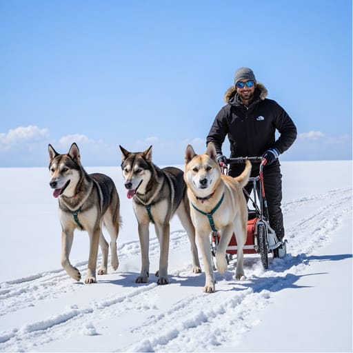 AI generated image - dog sled